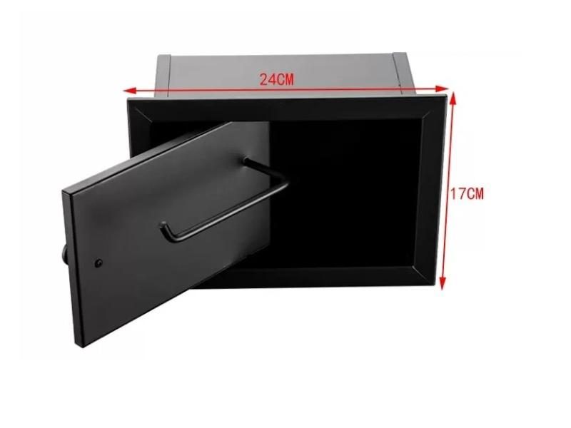 1Piece 304 Stainless Steel Rectangular Toilet Rolls Holder Matte Shiny Black Carousel 1
