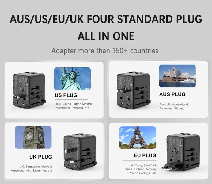 PD 35W Universal Travel Adapter (Black) Carousel 2