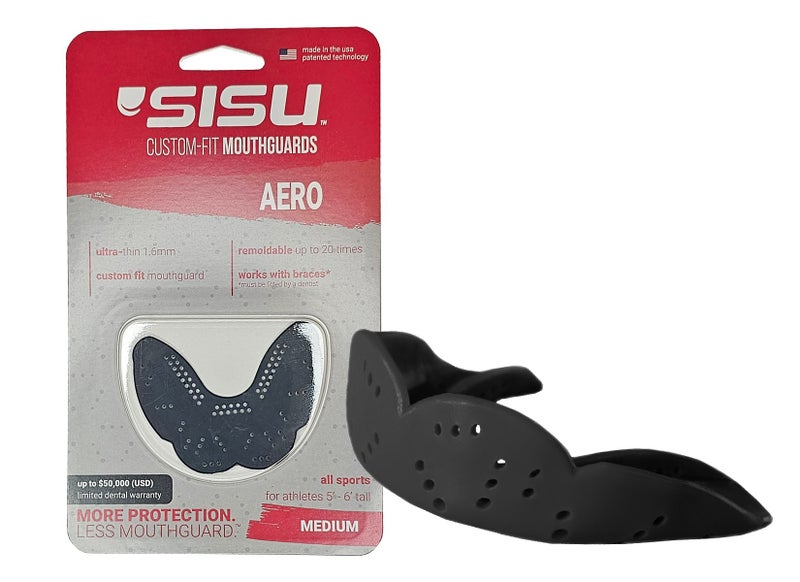 Mouth Guard SISU Aero Medium Sports Mouthguard - Charcoal Black Carousel 2