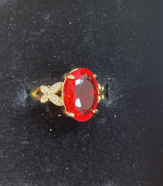 Red Rhinestone & Crystal Ring Carousel 2