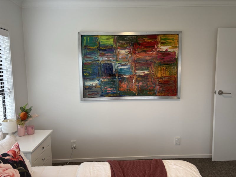 Original Acrylics on Recycled Screen Carousel 1