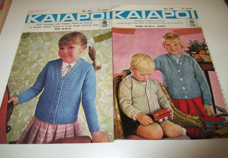 Kaiapoi 55 to 66cm Children's Cardigan 4ply Knitting Patterns Carousel 1