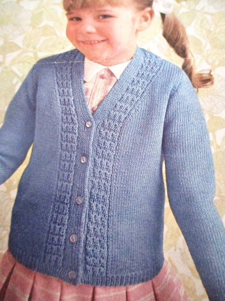 Kaiapoi 55 to 66cm Children's Cardigan 4ply Knitting Patterns Carousel 2