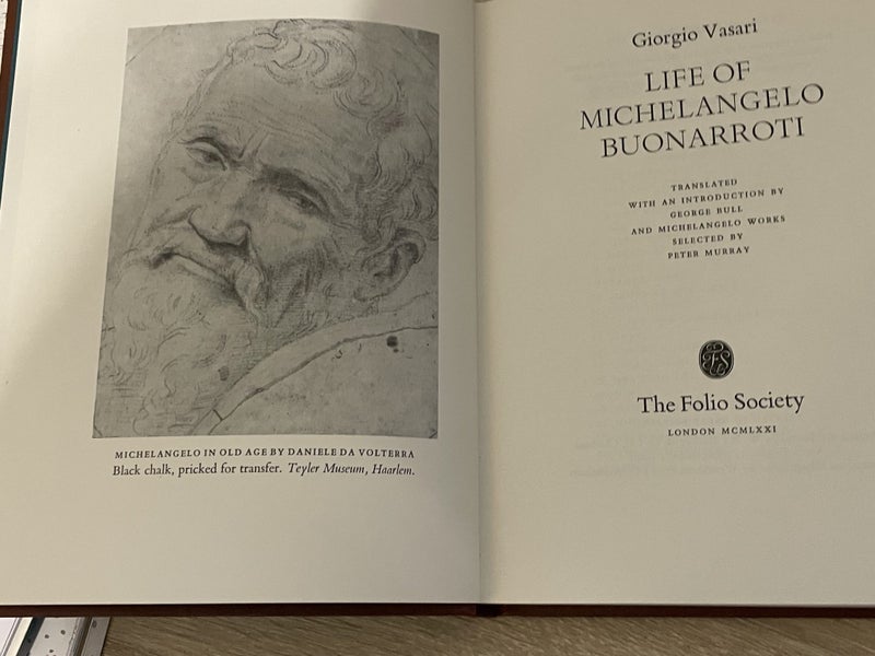 Folio Society The life and times of Michel Angelo: Giorgio Vasari 1st edition Carousel 2