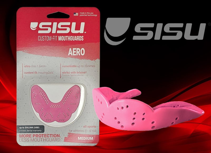 Mouth guard SISU Aero Medium Mouthguard - Pink- Skateboarding & Other Sports Carousel 1