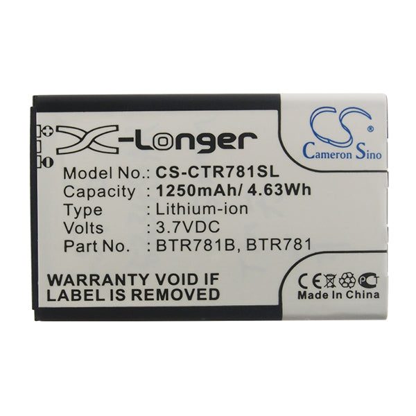 Cameron Sino Cs Ctr781Sl 1250Mah Replacement Battery For Casio Mobile Carousel 1