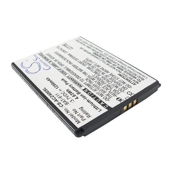 Cameron Sino Cs Acz400Sl 1250Mah Replacement Battery For Acer Mobile Carousel 2