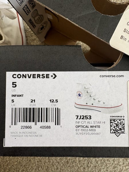 Converse High Top - Size 5US Carousel 5