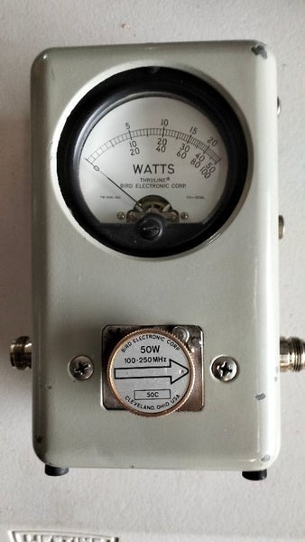 Bird 43 Wattmeter with 50W 100-250 MHz plug in Carousel 1