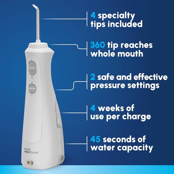 Waterpik Cordless Pearl Rechargeable Water Flosser Irrigator - White Carousel 2