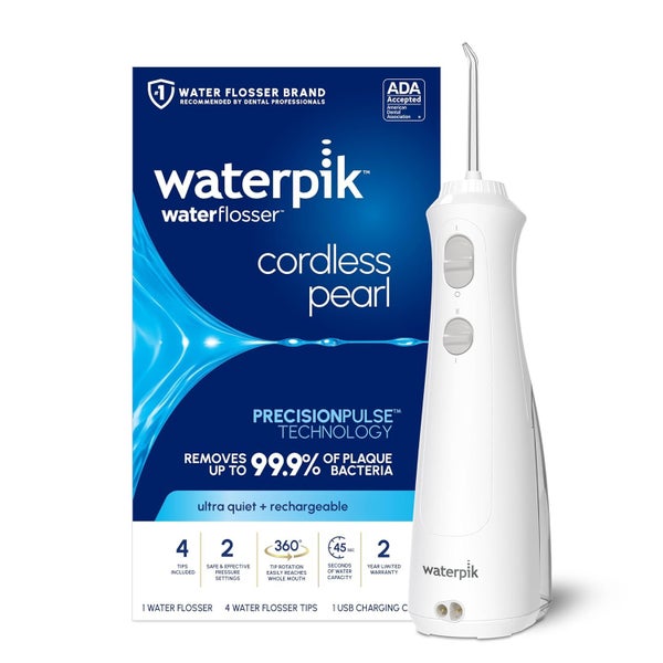 Waterpik Cordless Pearl Rechargeable Water Flosser Irrigator - White Carousel 1