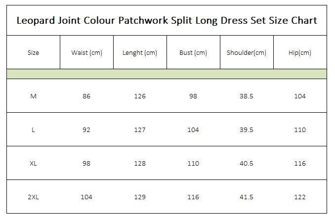 Leopard Joint Colour Patchwork Split Long Dress Carousel 13