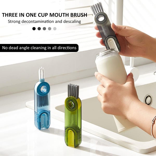 3 in 1 Multifunctional Cleaning Brush, 3 in 1 Tiny Bottle Cup Lid Detail Brush Carousel 2