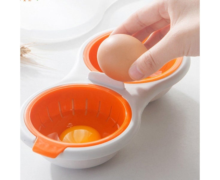 BPA Free Microwave Double Cup Perfect Eggs Poacher Carousel 1