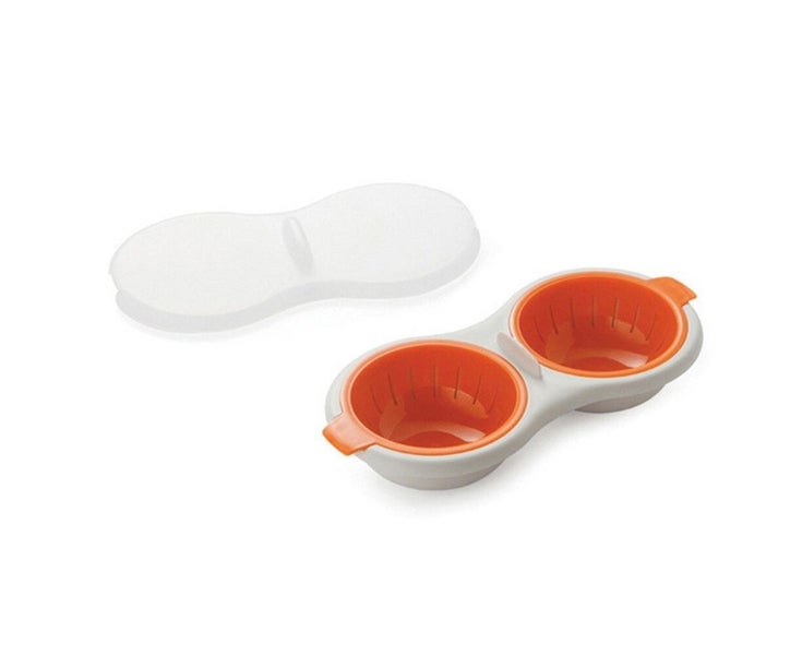 BPA Free Microwave Double Cup Perfect Eggs Poacher Carousel 2
