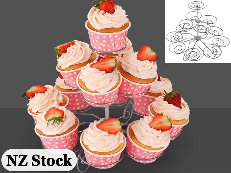 Detachable 3 Tier Cupcake Holder Stand 13 Cupcakes Carousel 1