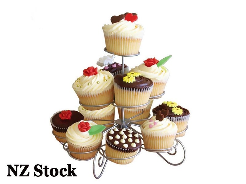 Detachable 3 Tier Cupcake Holder Stand 13 Cupcakes Carousel 2