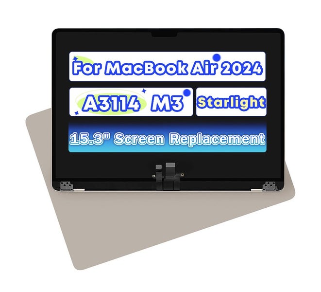 A3114 for MacBook Air 15.3" 2024 M3 LCD Screen Replacement Display Assembly A++ Carousel 1