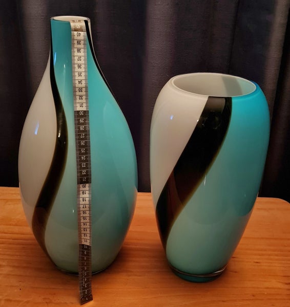 Art Glass 2 Large Vases Carousel 8