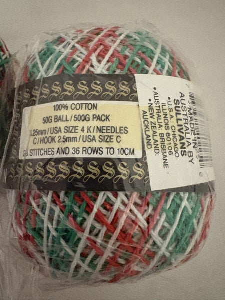4ply 100% Cotton 50g x 3 balls Christmas vibes Carousel 3