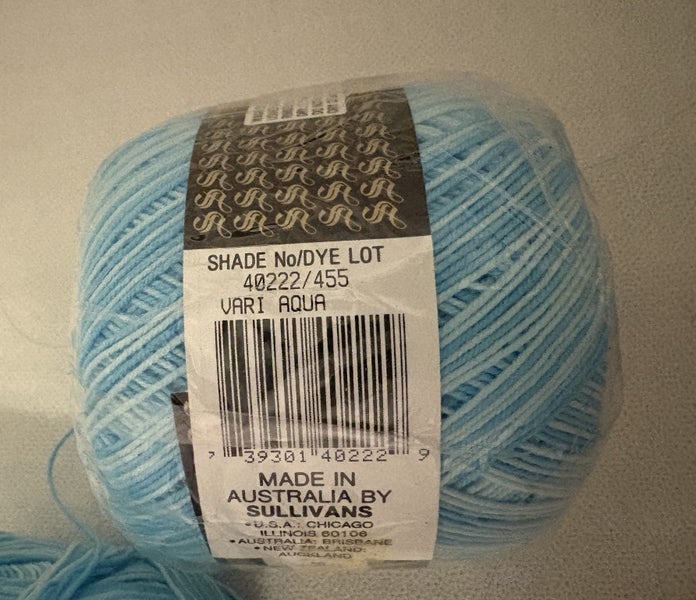 4ply 100% Cotton 50g x 3 balls Aqua vibes Carousel 3