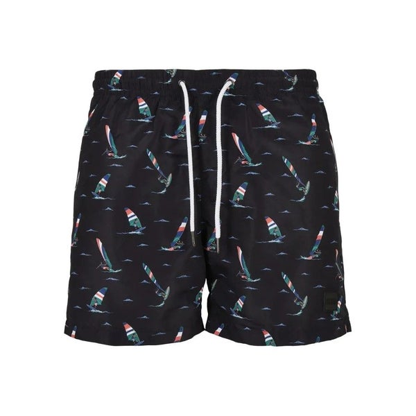 Urban Classics Mens Surf Print Swim Shorts Carousel 1