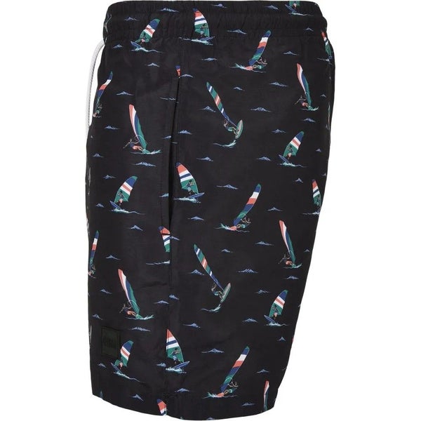 Urban Classics Mens Surf Print Swim Shorts Carousel 4