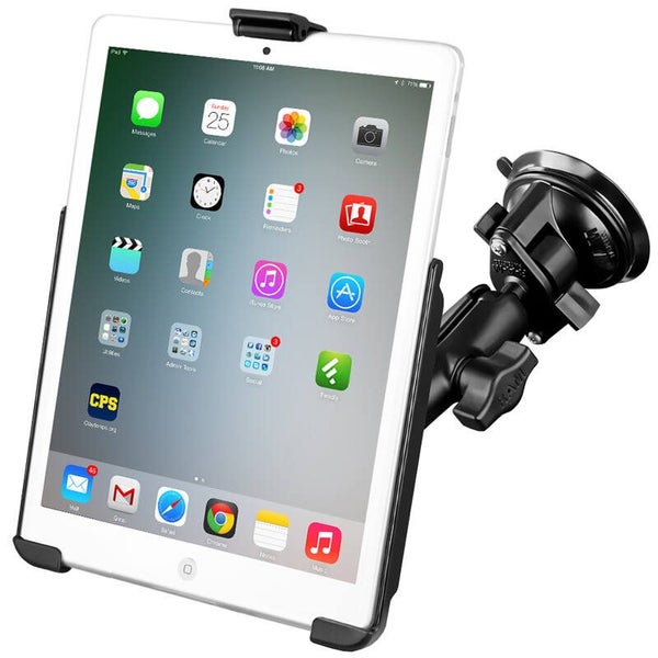 RAM EZ-Roll'r Cradle for iPad Pro / Air with Twist Lock Suction Mount Carousel 1
