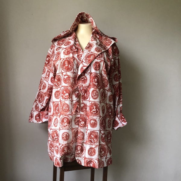 One-off vintage print hooded jacket new size XL Carousel 1