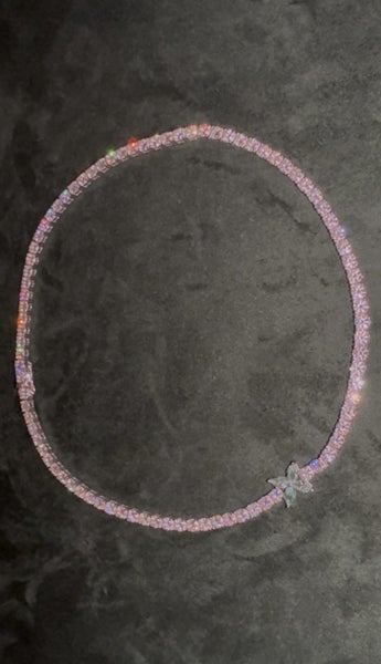 Custom one of a kind moissanite tennis necklace Carousel 1
