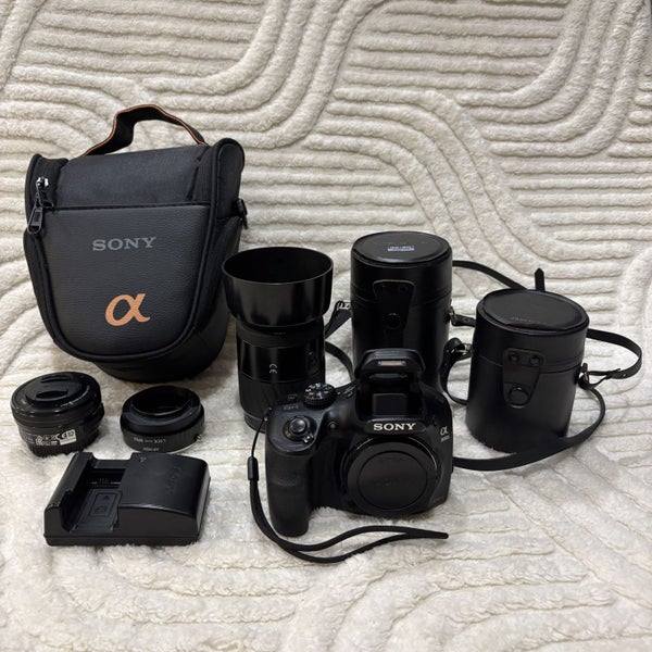 Sony Alpha 3000 Mirrorless DSLR Camera + 2 Lenses + Accessories Carousel 1