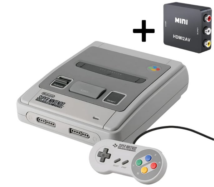 Super Nintendo Entertainment System (SNES) Complete Console (PAL) + HDMI Conv... Carousel 1
