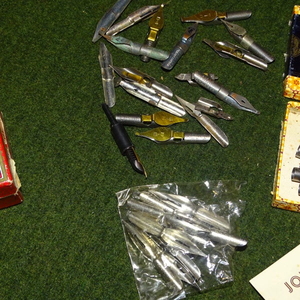 Bulk lot of Antique Mitchell Quill Pen Nibs and Boxes 1930's or earlier Carousel 5