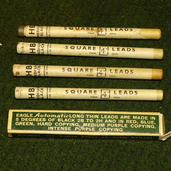 Pile of Antique / Vintage HB Square Pencil Nibs ...... Some Unopened ... Nos. Carousel 1