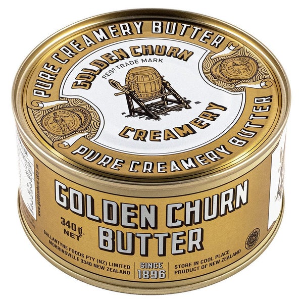 Tinned New Zealand Butter 340G by Golden Churn Carousel 1