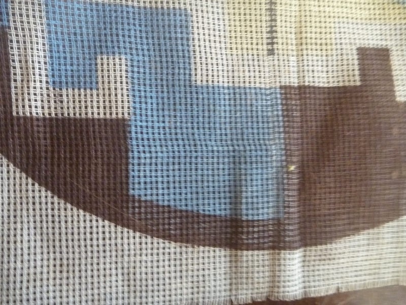 Art Deco Vintage 30s Geometric Tapestry Hessian Carousel 2