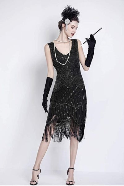 Flapper Dress Gatsby Ball Evening Dress Womens Clothing Size 10 Carousel 2