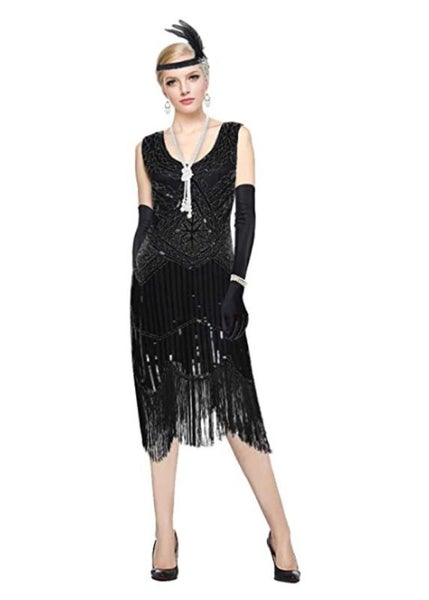 Flapper Dress Gatsby Ball Evening Dress Womens Clothing Size 10 Carousel 13