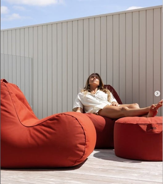Lujo Outdoor Bean Bag Chair Set Filled - Terracotta Carousel 1