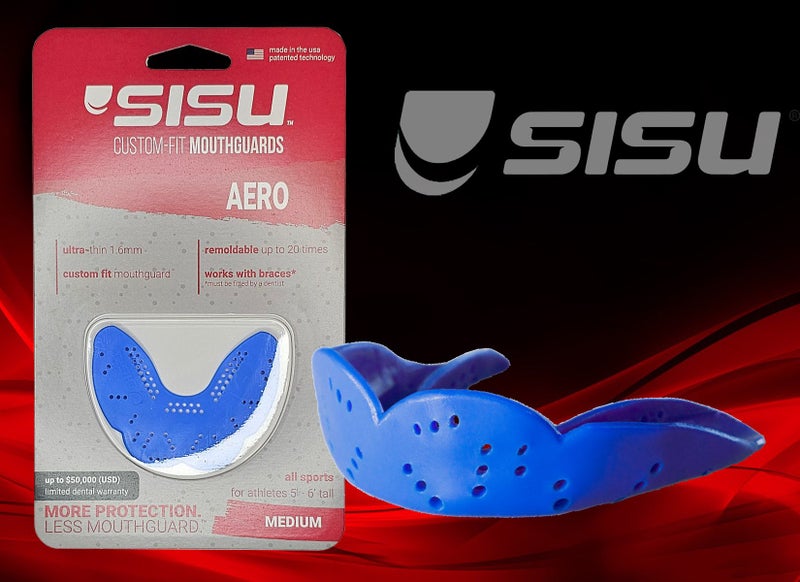 Mouth Guard SISU Aero Medium Sports Mouthguard - Royal Blue- Lacrosse, Soccer Carousel 1