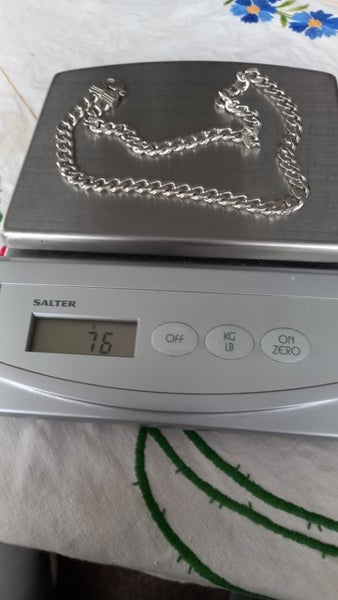 Stirling silver heavy curb link chain Carousel 2
