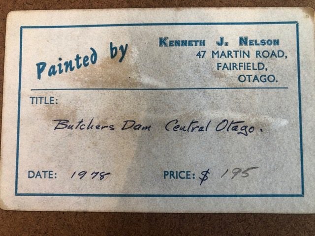 Kenneth Nelson " Butchers Dam" Central Otago Carousel 4