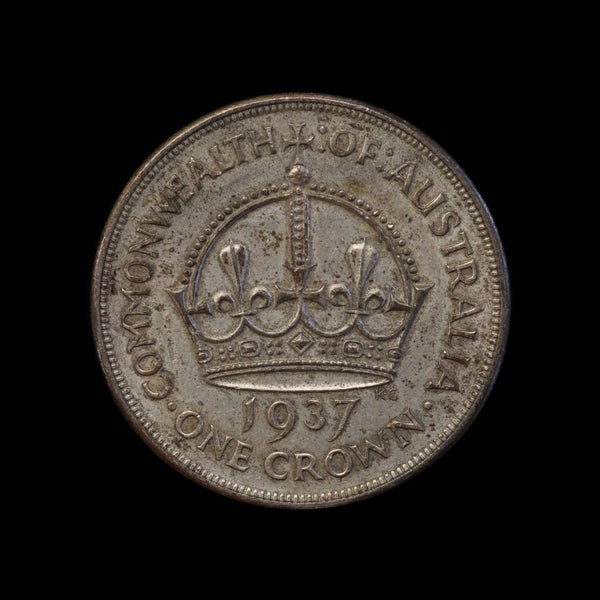 AUSTRALIA 1937 SILVER CROWN! Carousel 1