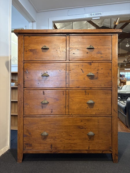 Large County Rustic Solid Pine 5Dr Tallboy By Ecopine Furniture Carousel 1
