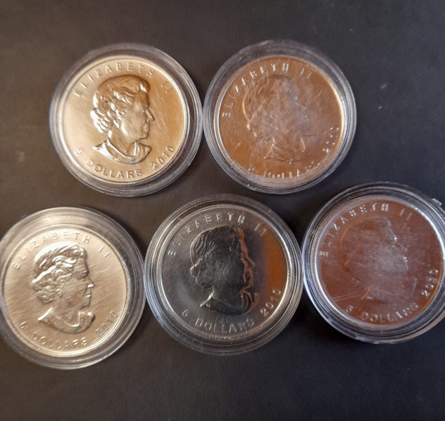 5 X 1oz SILVER MAPLE COINS Carousel 1