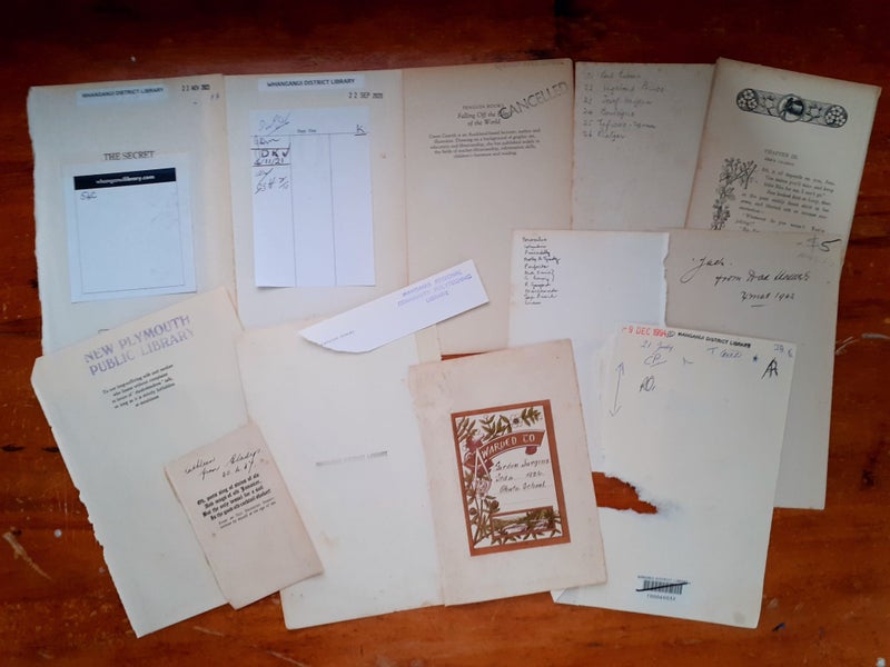 One off Unique Book Ephemera, Antique & Vintage End Papers, Ads etc for crafting Carousel 2