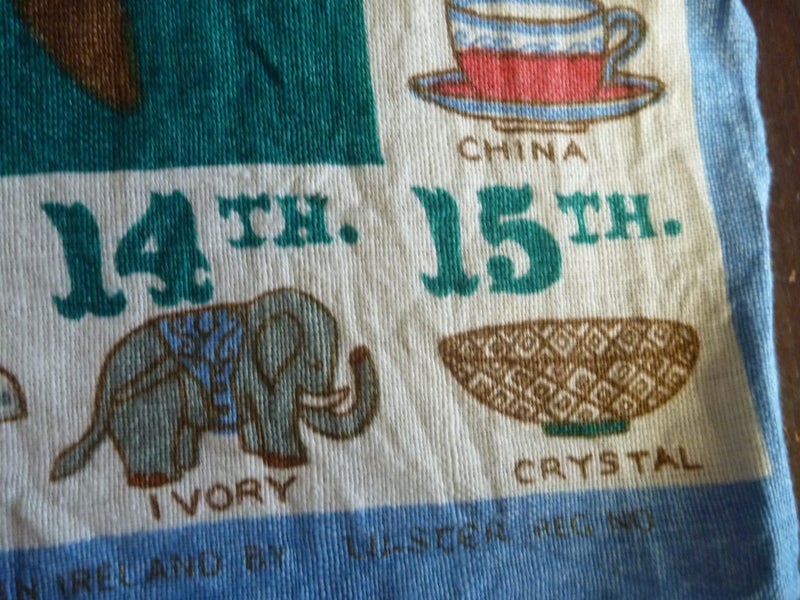 Vintage 60s Very Groovy Teatowel Wedding Anniversaries! Carousel 5