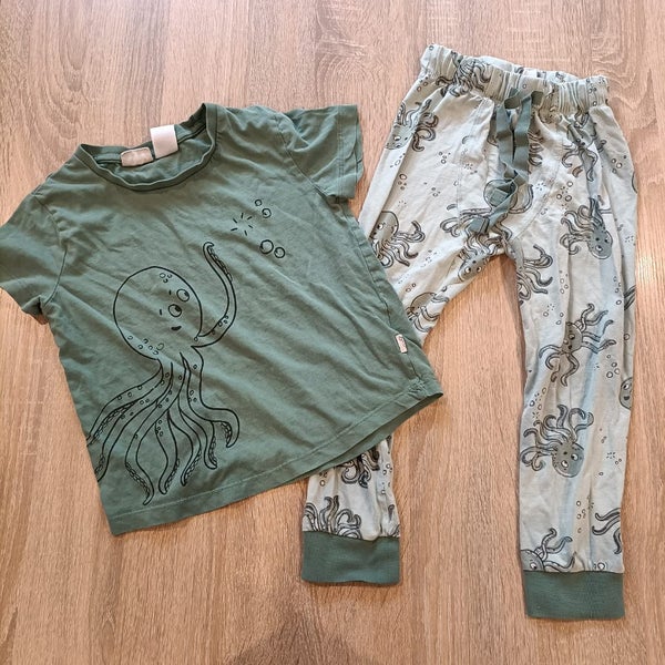 Peter Alexander pyjamas set size 4 kids Octopus green Carousel 1