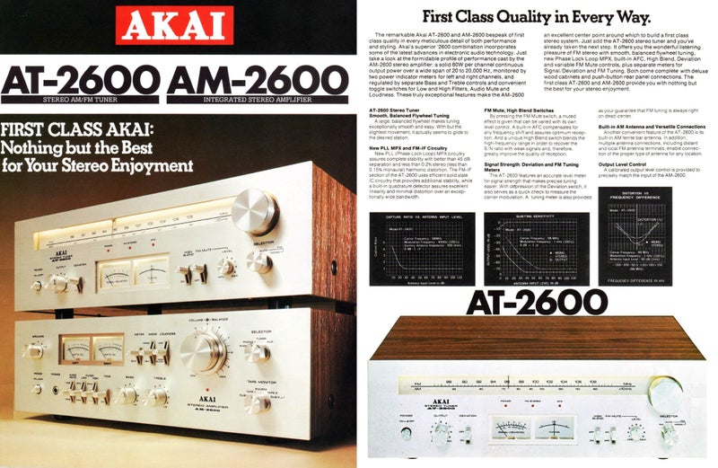 Classic Japanese-made Akai AT-2600 Stereo Tuner Carousel 6