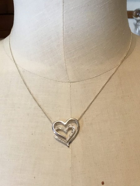 Michael Hill Jewellers Sterling Silver Heart Pendant & Chain Carousel 1